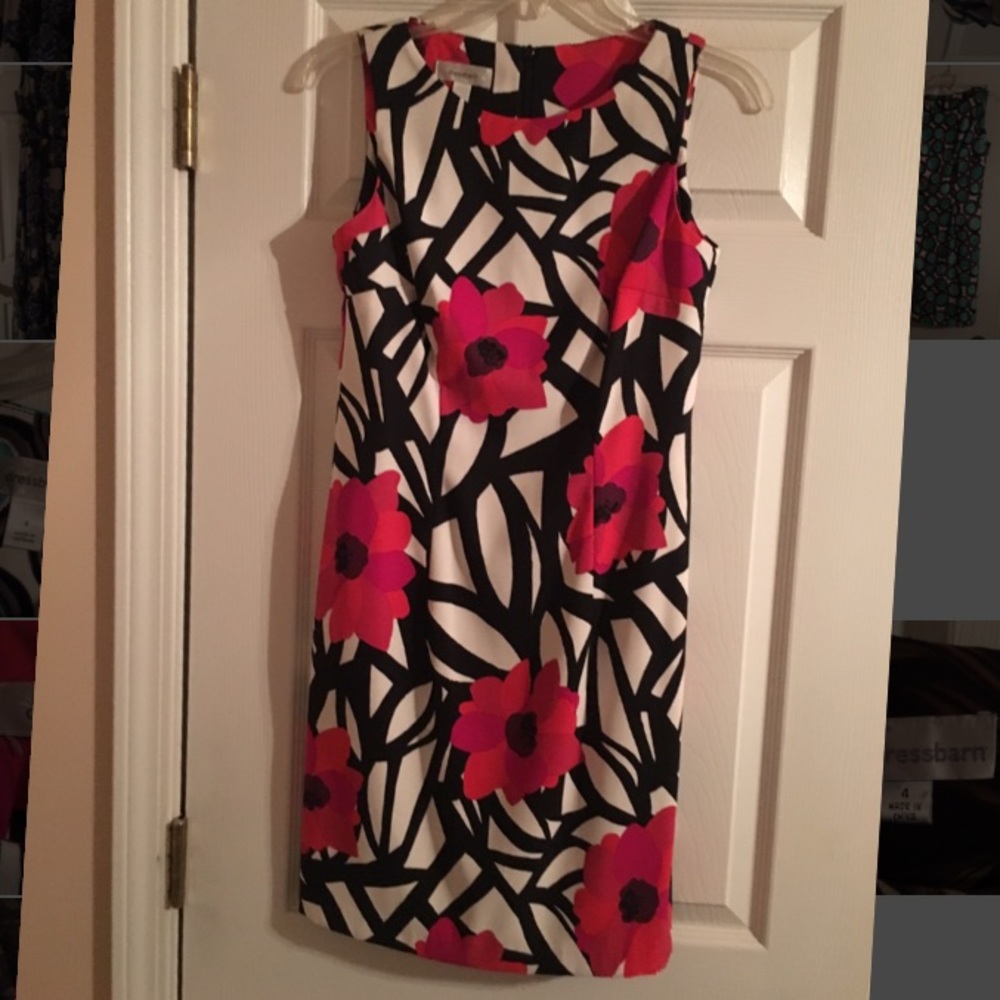 Dress Barn sheath dress Black red. Spring Easter
